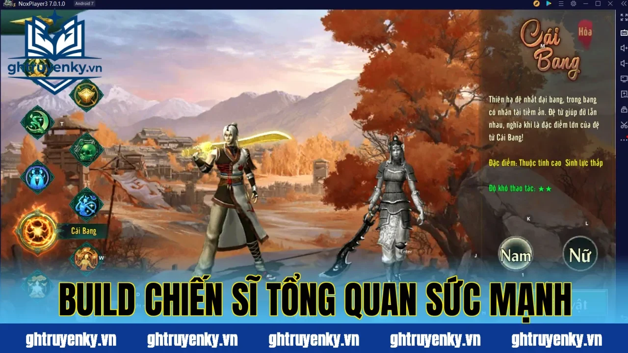 Build chiến sĩ tổng quan sức mạnh
