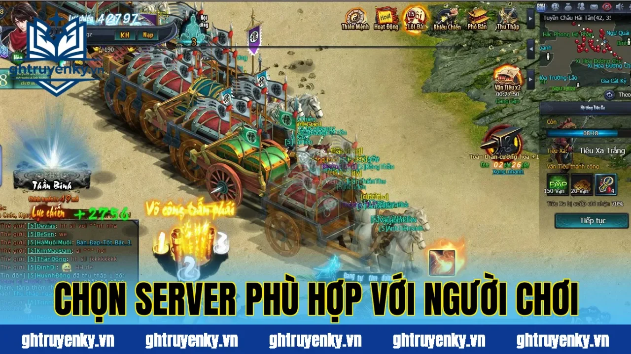 Chọn server phù hợp với người chơi