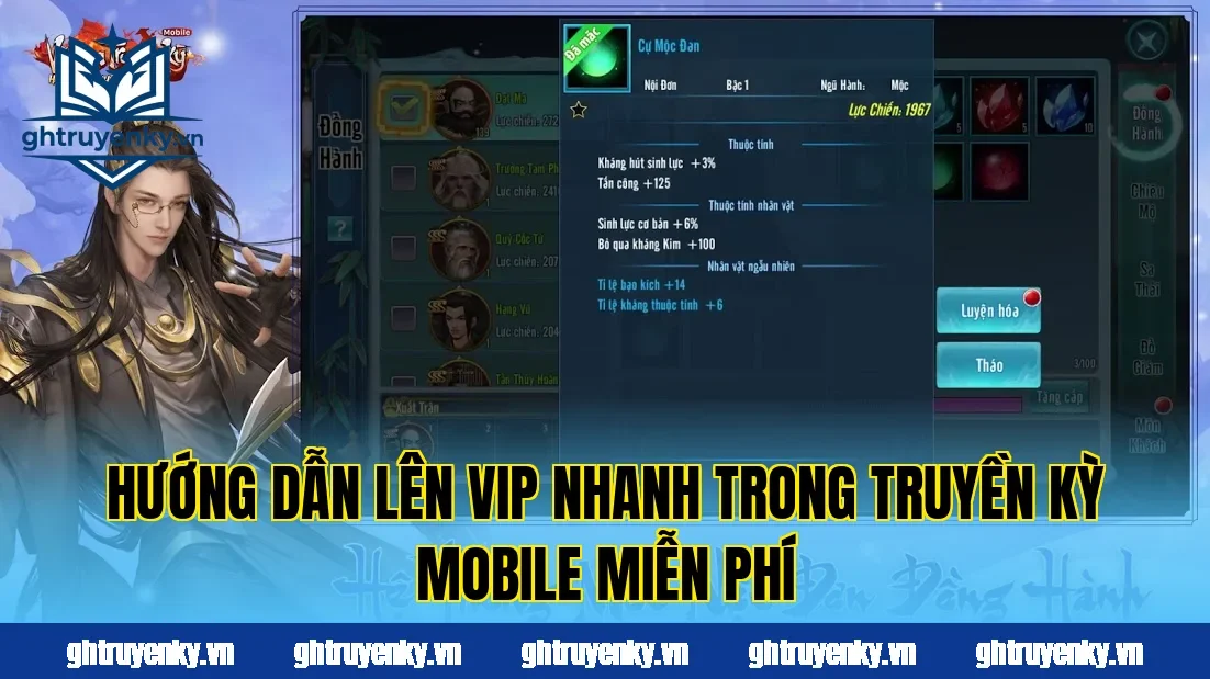 Hướng dẫn lên VIP nhanh trong Truyền Kỳ Mobile miễn phí