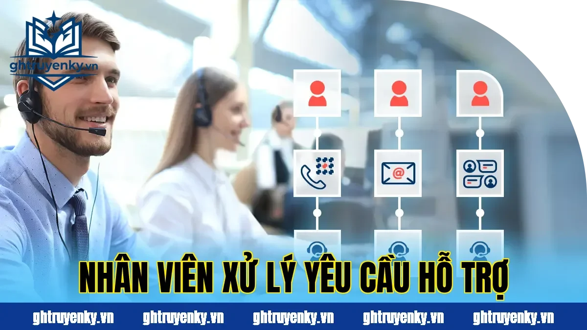 Nhân viên xử lý yêu cầu hỗ trợ