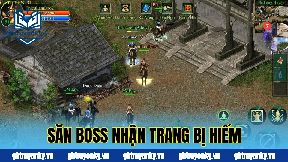 Săn boss nhận trang bị hiếm