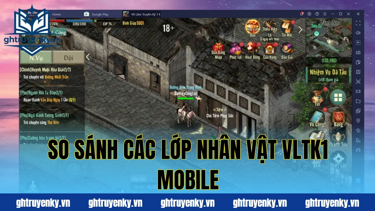 So sánh các lớp nhân vật VLTK1 Mobile