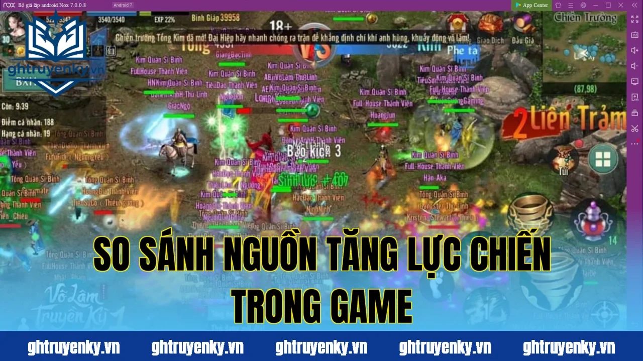 So sánh nguồn tăng lực chiến trong game