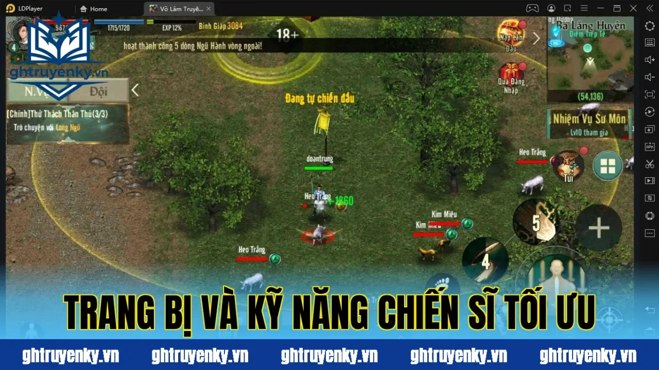 Trang bị và kỹ năng chiến sĩ tối ưu